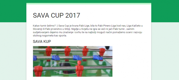 Anketa SAVA CUP 2017